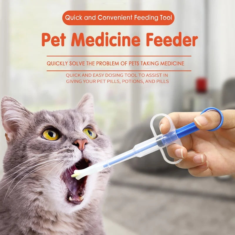 Pet Pill Feeder – Soft Tip Pill Syringe Dispenser for Dogs & Cats, Easy Tablet & Capsule Medicine Shooter