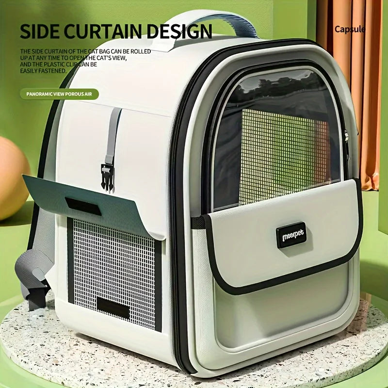 KEMORELA Pet Backpack for Cats And Dogs Large Outdoor Transparent Capsule Breathable Carrying Bag Pet Supplies