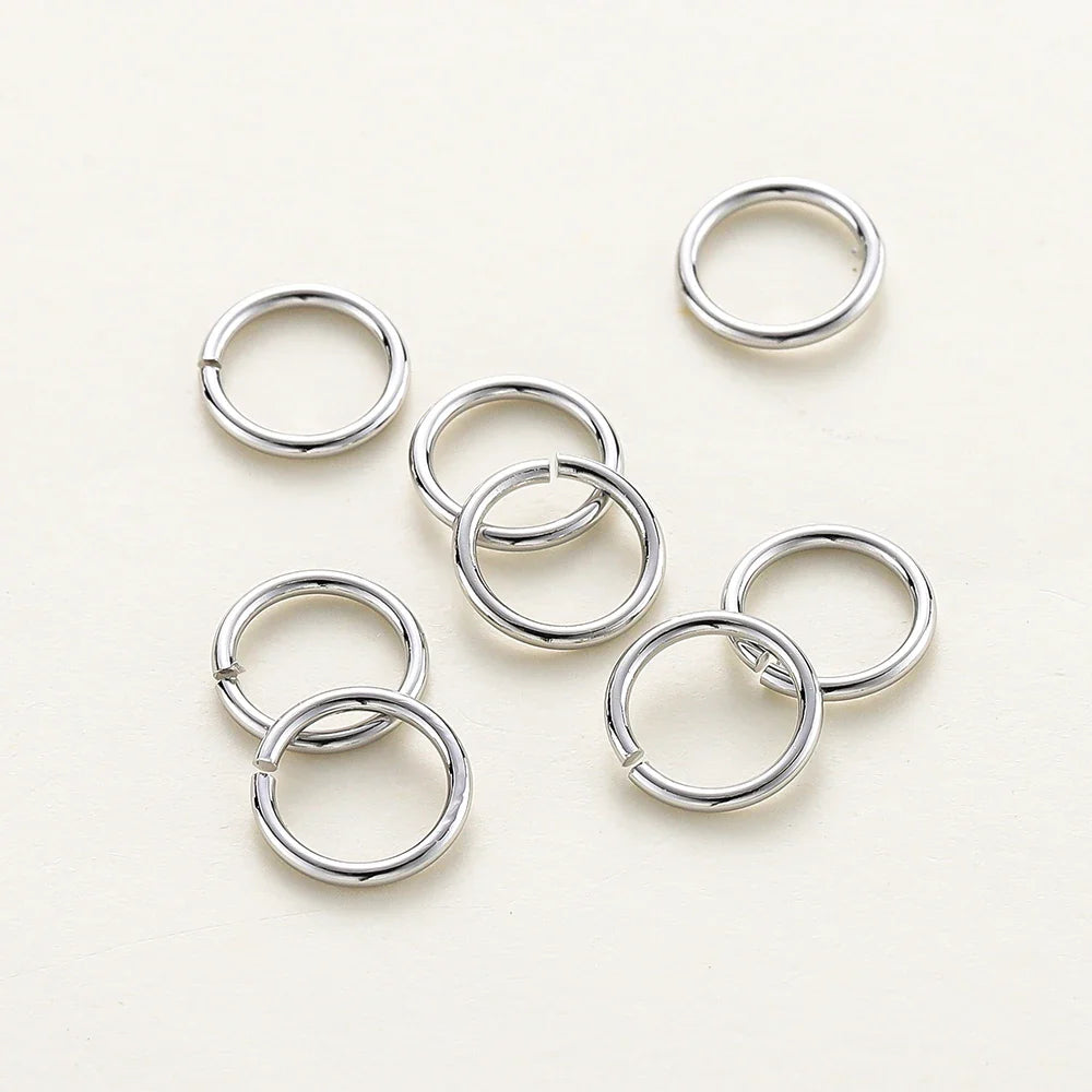 50-200/lot 14K 18K Gold Necklace Open Single Jump Ring Lobster Clasp Connector Split Ring Fitting DIY Jewelry Making Accessories