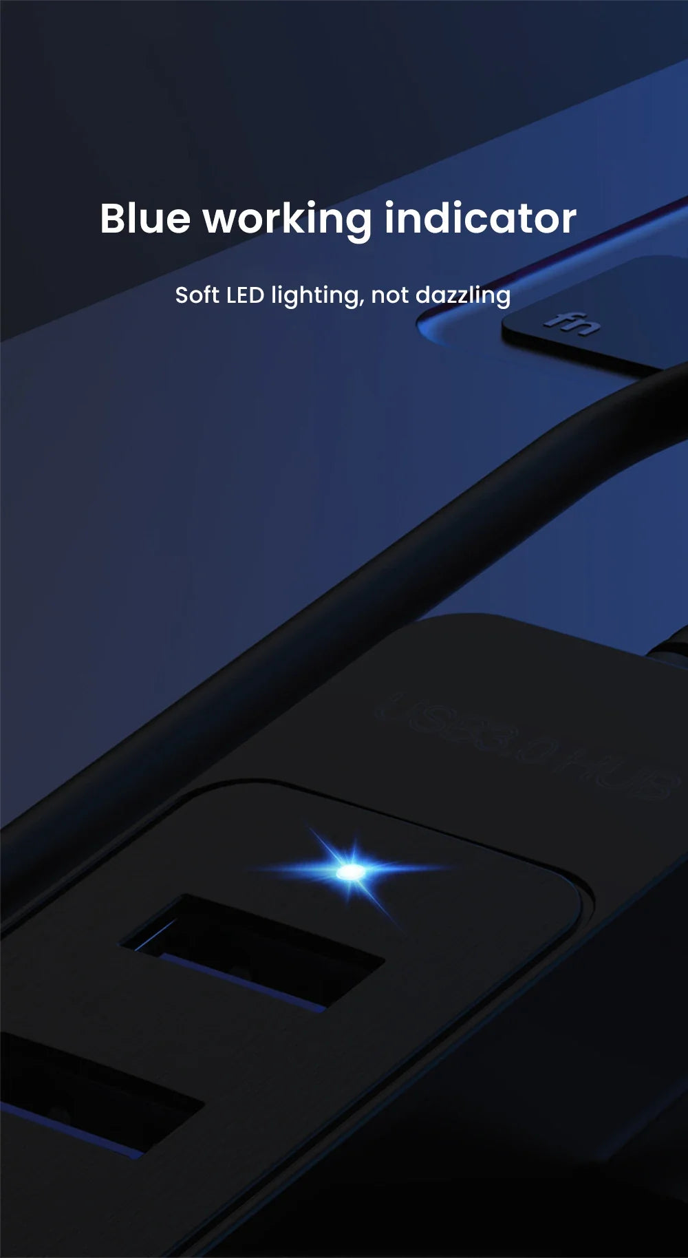 4-Port USB 3.0 Hub with Type-C Splitter & Cable