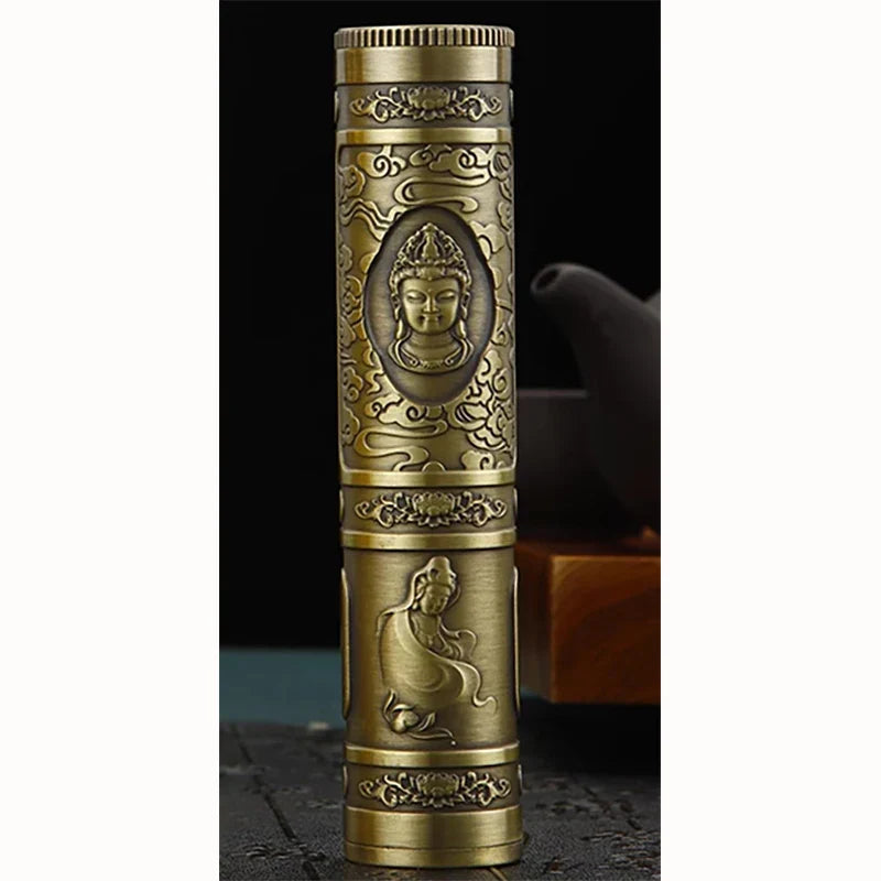Retro Dragon Metal Cigarette Case Holds 5 Cigarettes Relief Craft Buddha Smoking Box Waterproof Tobacco Accessories for Men