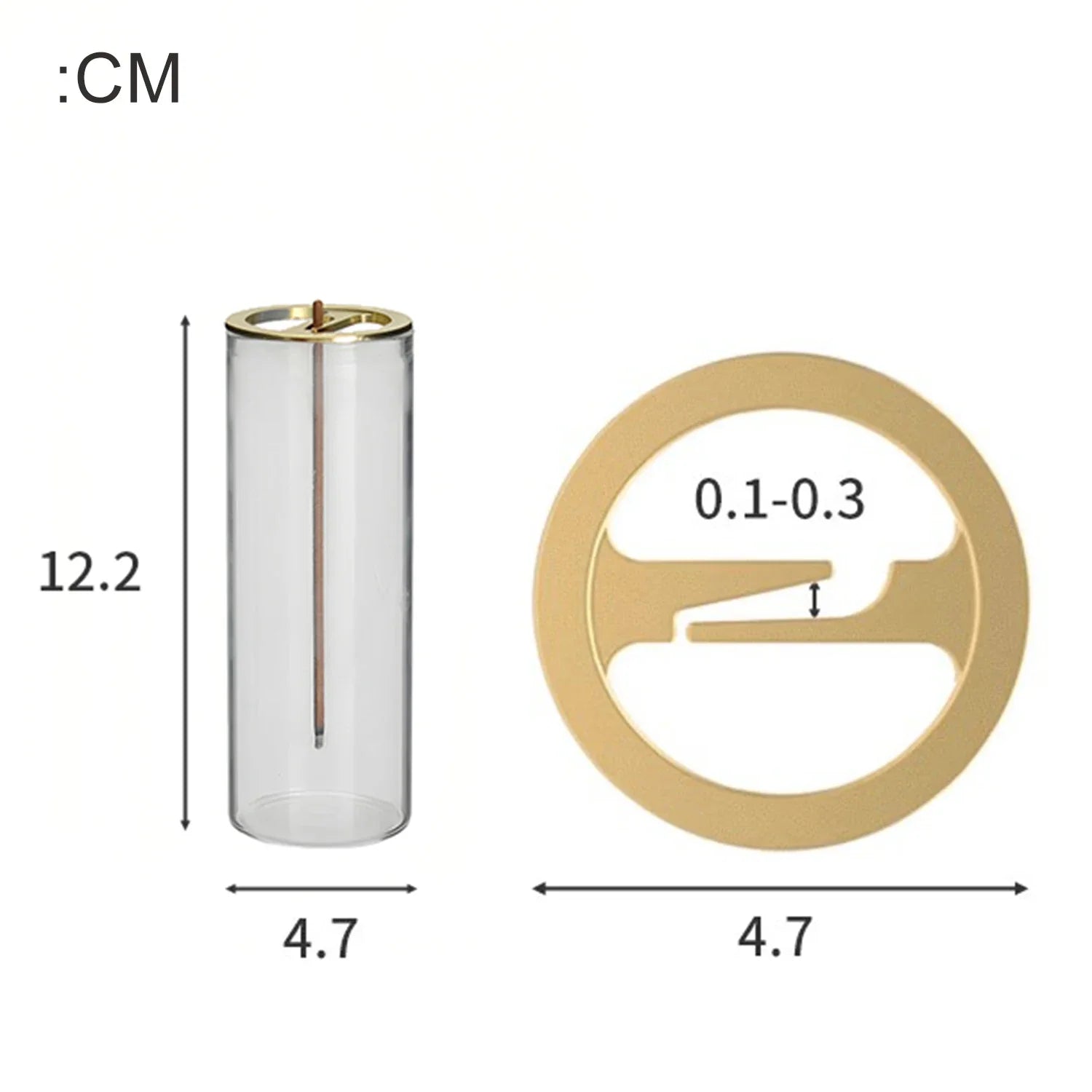 Modern Glass Incense Holder for Short Incense Sticks Anti-Ash Flying Incense Burner with Ash Catcher for Yoga Meditation