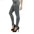 Women's Seamless Denim-Look Leggings High Waist