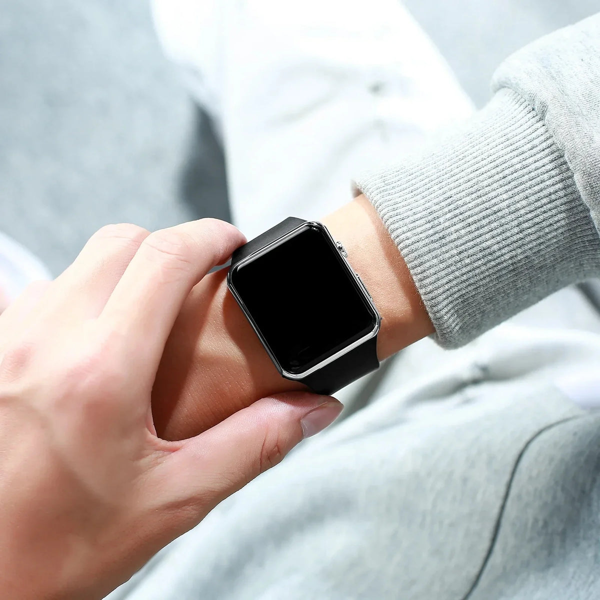 Unisex LED Digital Sport Watch – Black Silicone Wristband