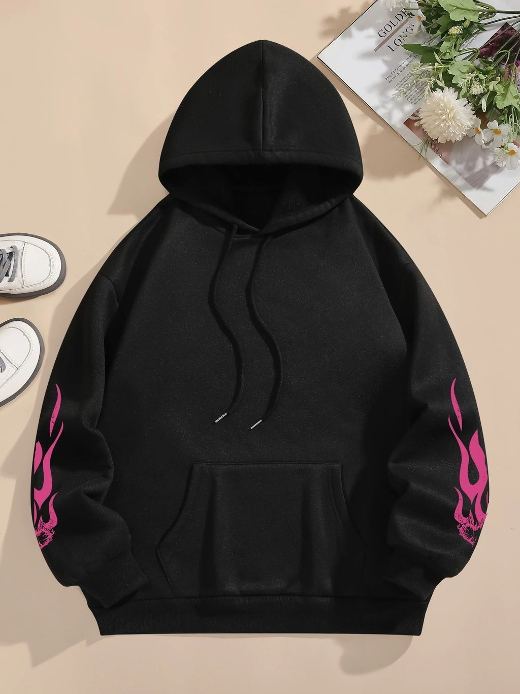 Women's Passionate Love Flame Heart Hoodie