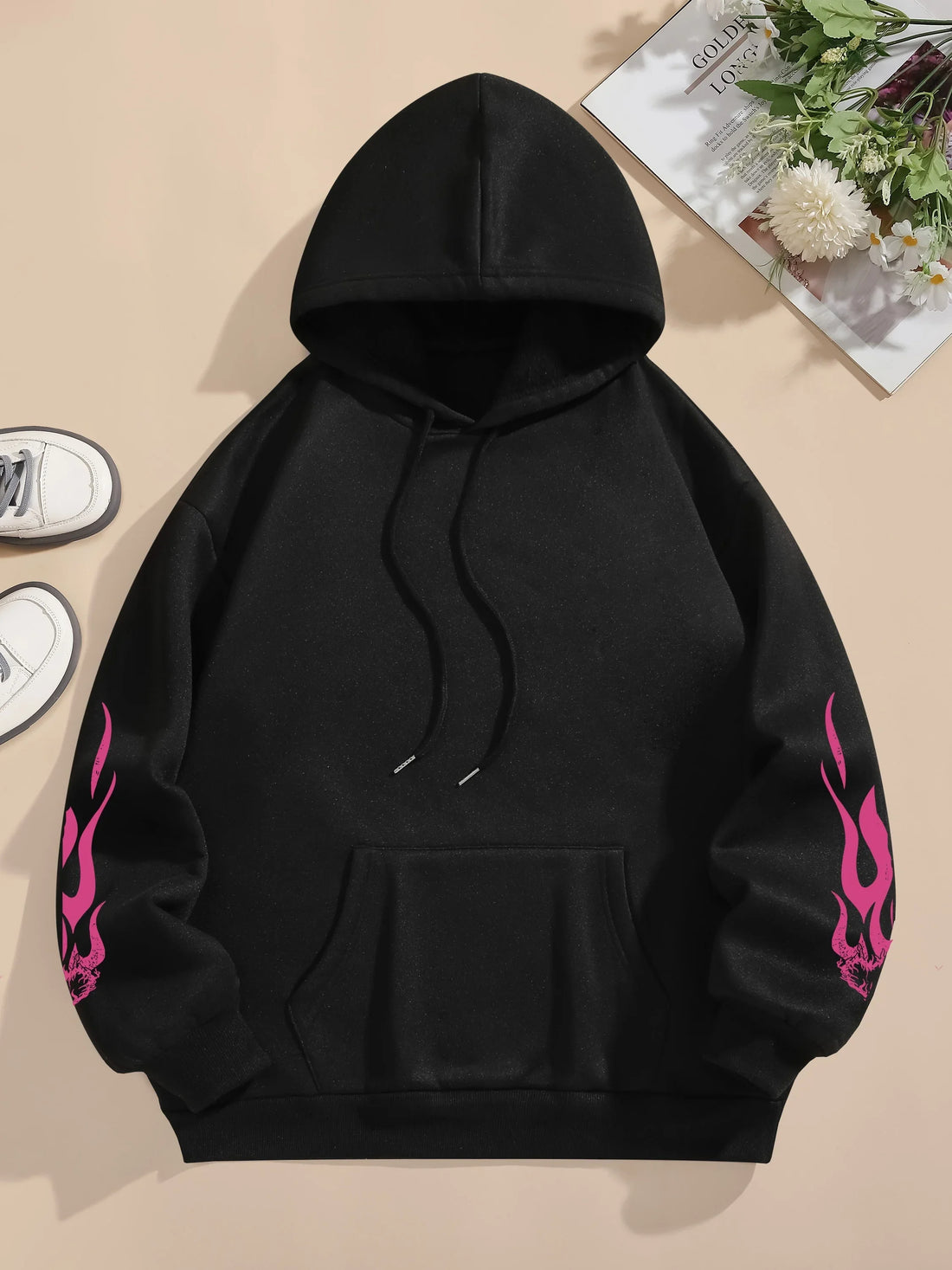Women's Passionate Love Flame Heart Hoodie