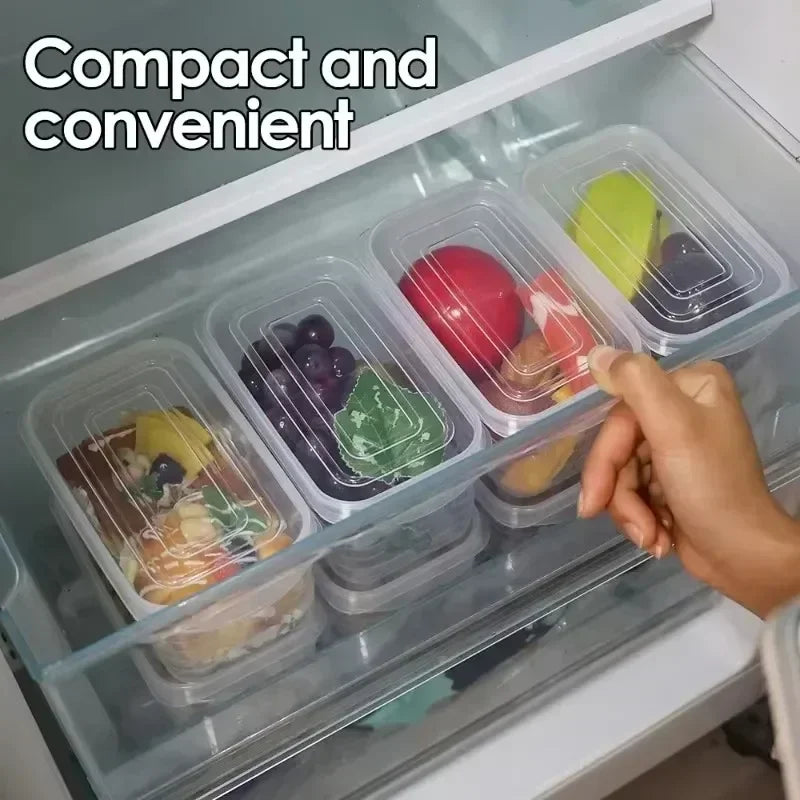 1/10PCS Refrigerator Freeze Meat Box Food Preservation Boxes Vegetable Fresh Storage Container with Lid Container Food Crisper