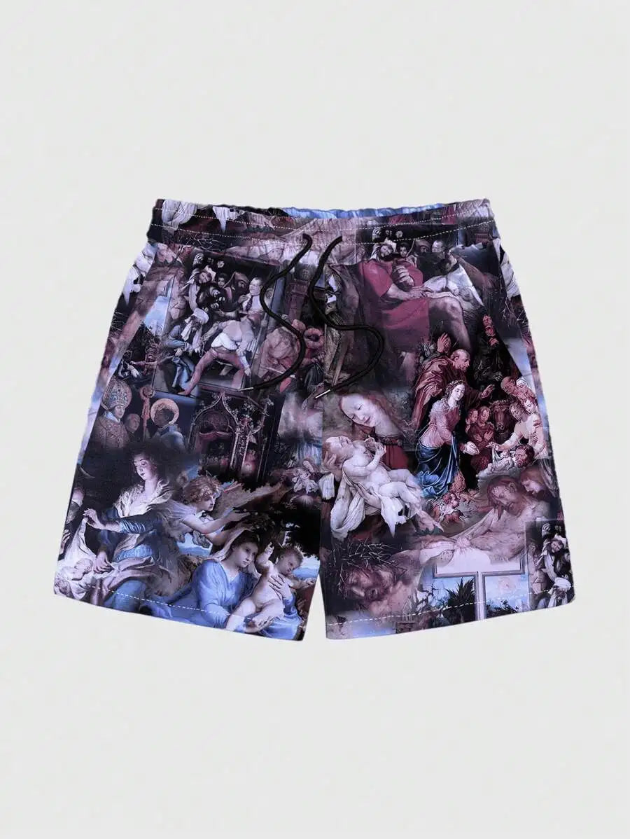 Men's 3D Art Print Quick Dry Summer Shorts