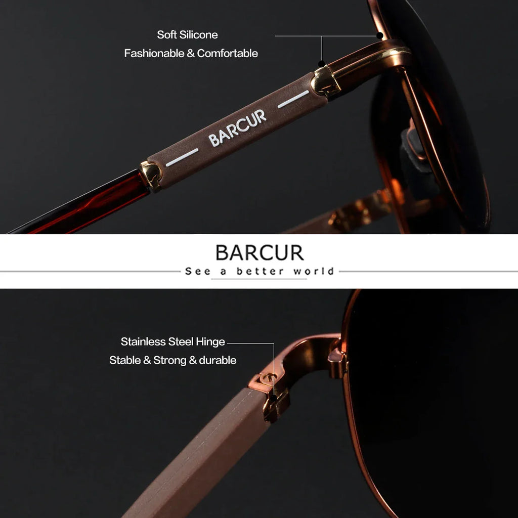 Oversized Pilot Sunglasses with Polarized TAC Lenses and Steel
