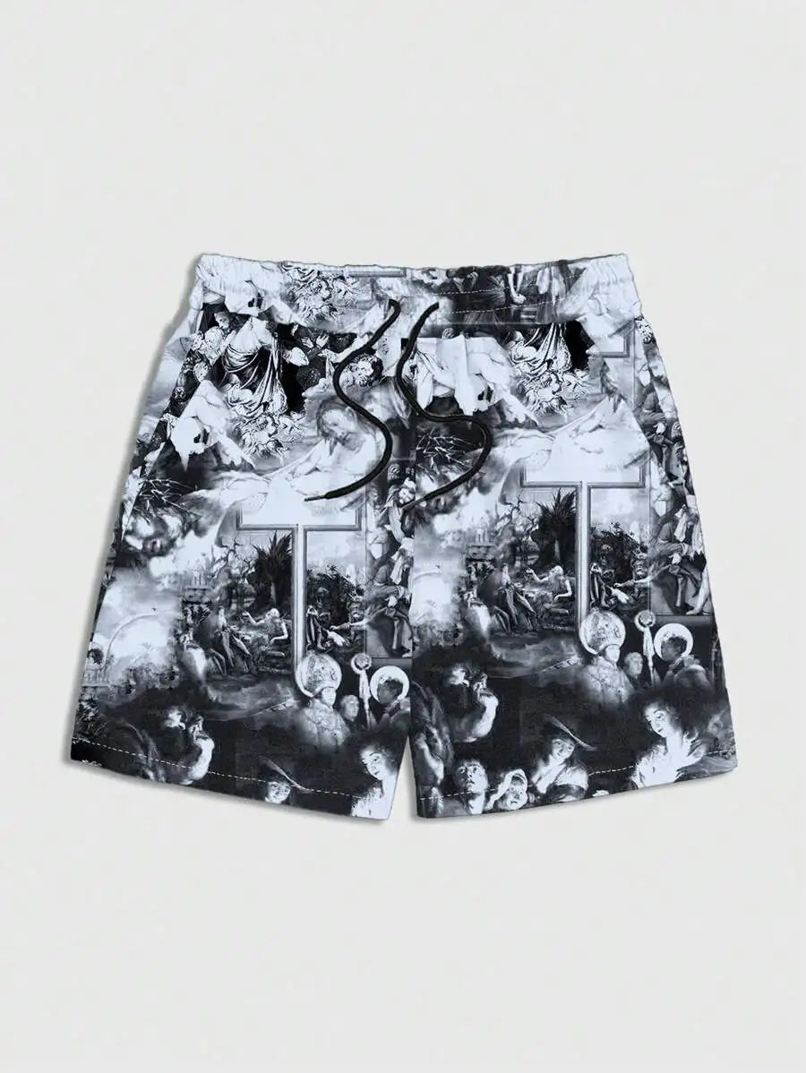 Men's 3D Art Print Quick Dry Summer Shorts