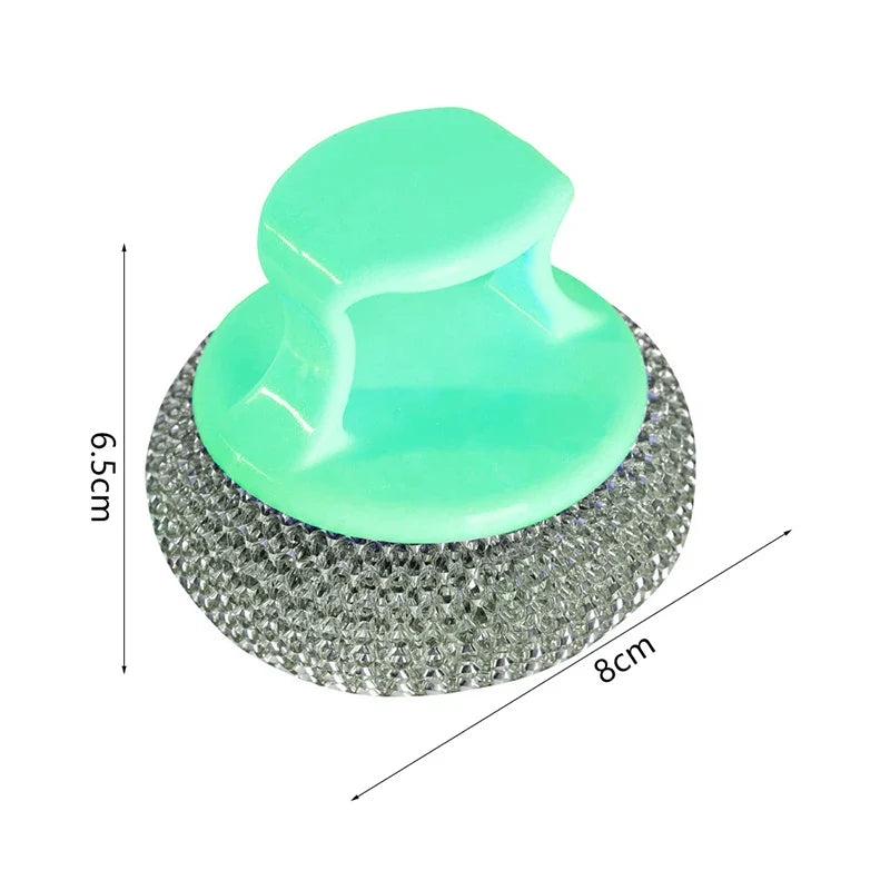 Kitchen Non Damaging Pot Strong Cleaning Brush Pot Brush Detachable And Washable Non Stick Pot Steel Wire Ball PET Cleaning Ball