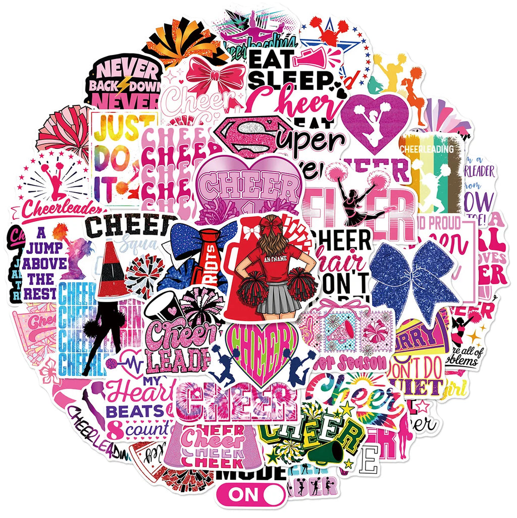 50/100PCS Cheerleading Personalized Graffiti Stickers Car Luggage Water Cups Scooter Stationery Notebook Stickers