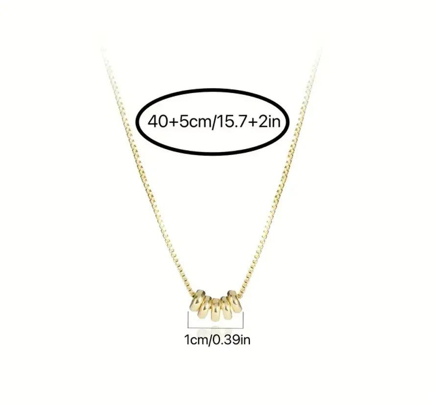 Minimalist Gold Color Stainless Steel Necklace for Women Classic Thin Chains Metal Beads Neck Jewelry