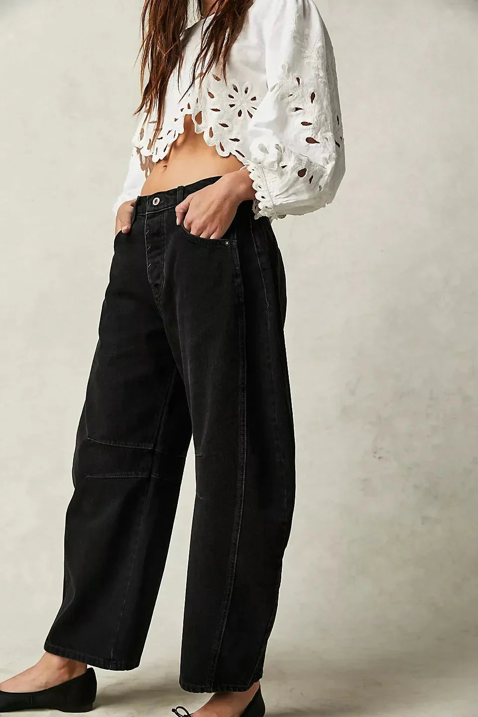 Women's High-Waisted Wide-Leg Jeans