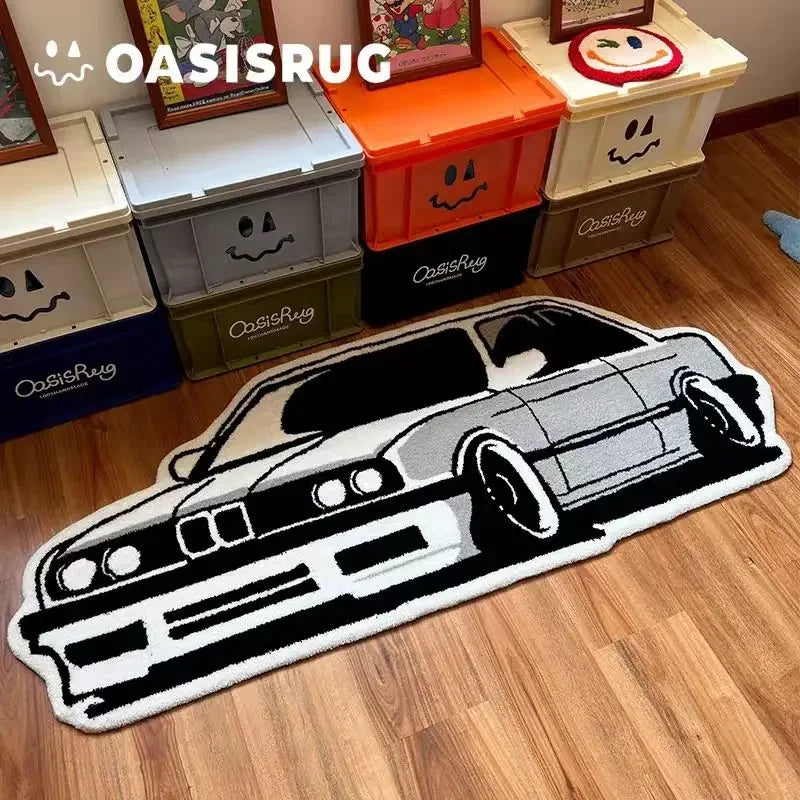 VIKAMA Trendy Car Carpet Comfortable And Soft Home Decoration Personality Creative Footrest Gaming Room Bedside Blanket