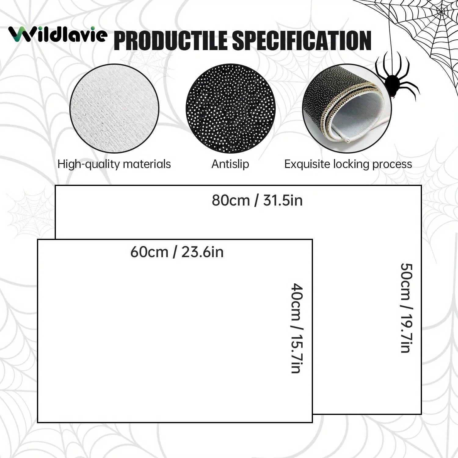VIKAMA Welcome Mat Gray Outdoor Carpet Black Cat Carpet Crystal Velvet Non-Slip Mat Rug For Bedroom Living Room Carpet