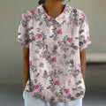 Floral Puff Sleeve Peter Pan Collar Blouse for Women - Image 2