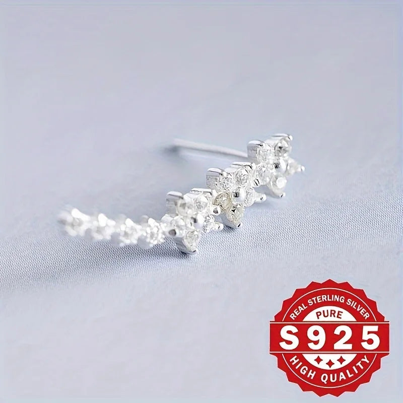 S925 silver splicing row flash cute, exquisite and elegant Valentine's Day wearable, hypoallergenic