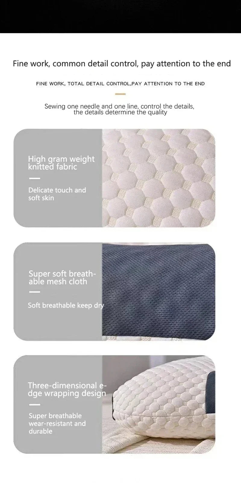 Cervical Neck Pillow, Orthopedic Memory Support Pillow for Sleep