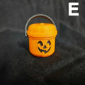 Pumpkin Lantern Bucket Mini Halloween Nostalgia Bucket Candy Jar Trick or Treat Basket Halloween Small Candy Bucket orang