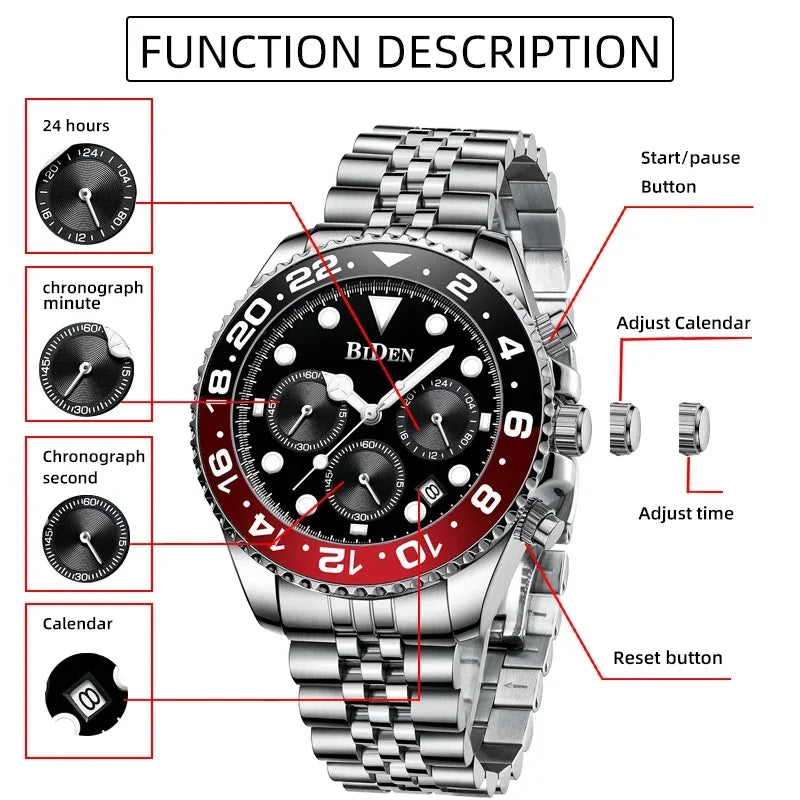 Men's Lightweight Round Quartz Watch – Luxury Dress Watch