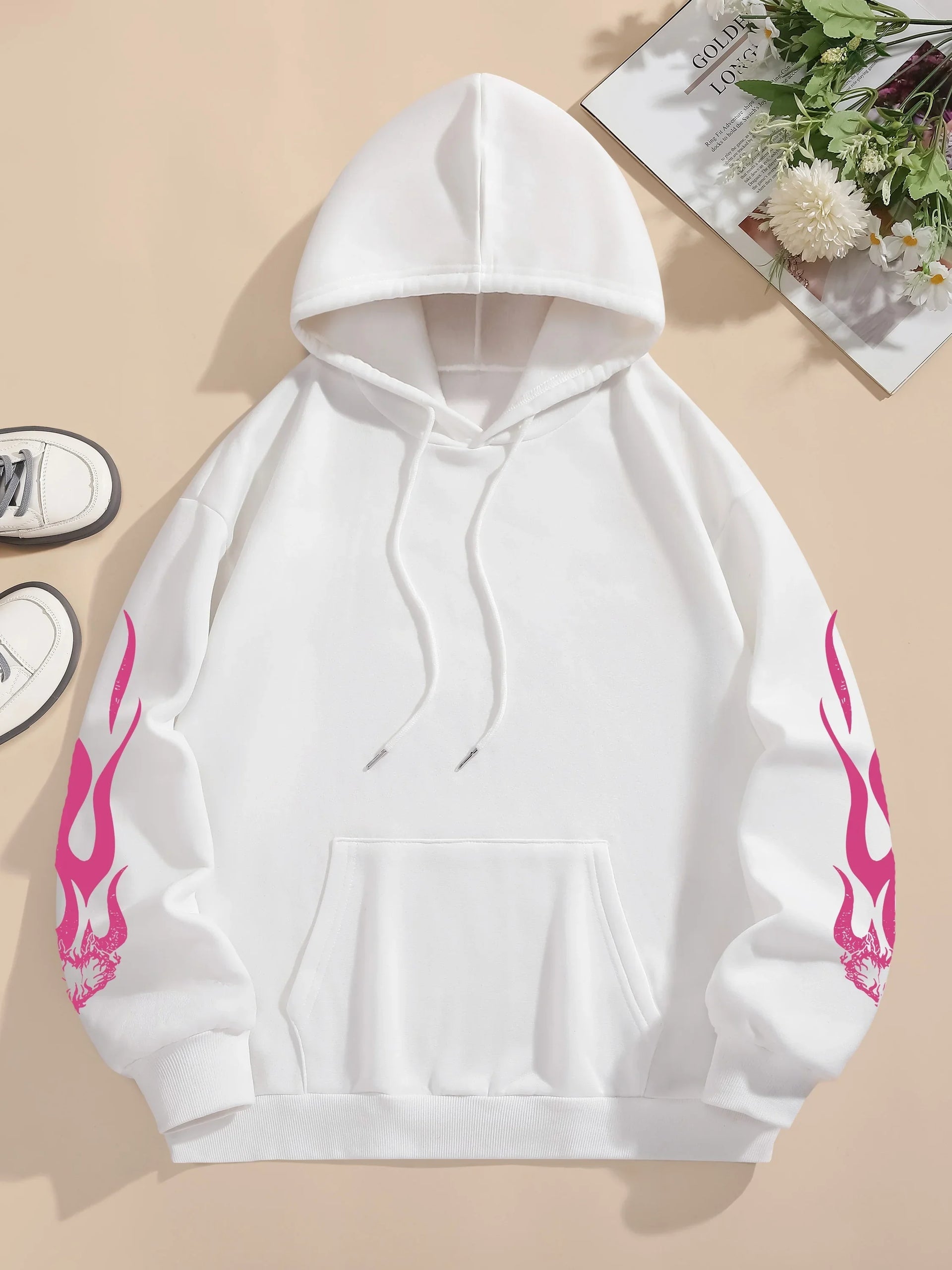 Women's Passionate Love Flame Heart Hoodie