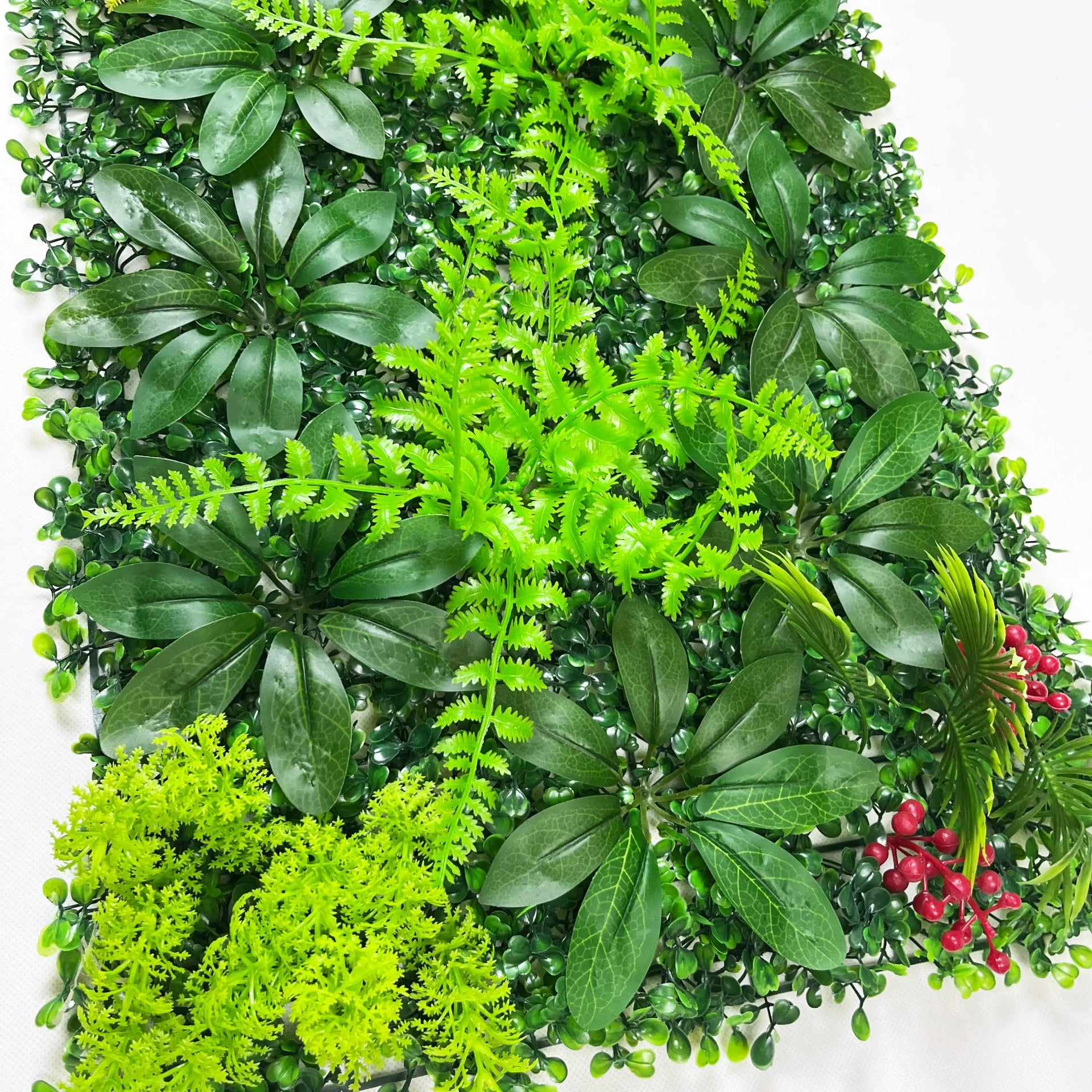 1pc Artificial Green Plant Wall Panel with Grass Flower Boxwood Hedge Wall Outdoor Artificial Privacy Fence Screen Fake Flower G
