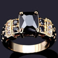 Fashion Exquisite Gold Color Square Shape Hoop Rings For Women Party Accessories Gifts Custom Jewelry