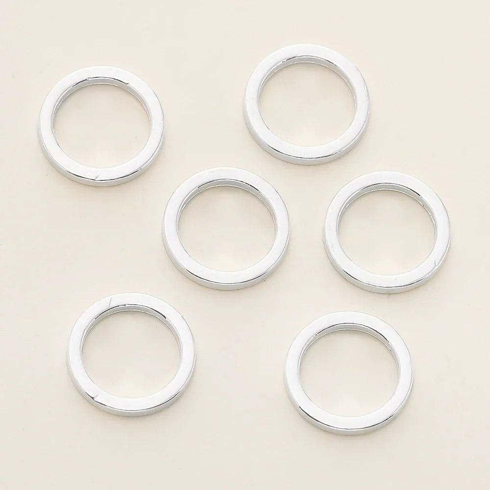 10/20Pcs/Pack 14K/18K Gold Color Plated Brass Close Jump Rings Split Rings Connector for Jewelry Necklace Making Accessories