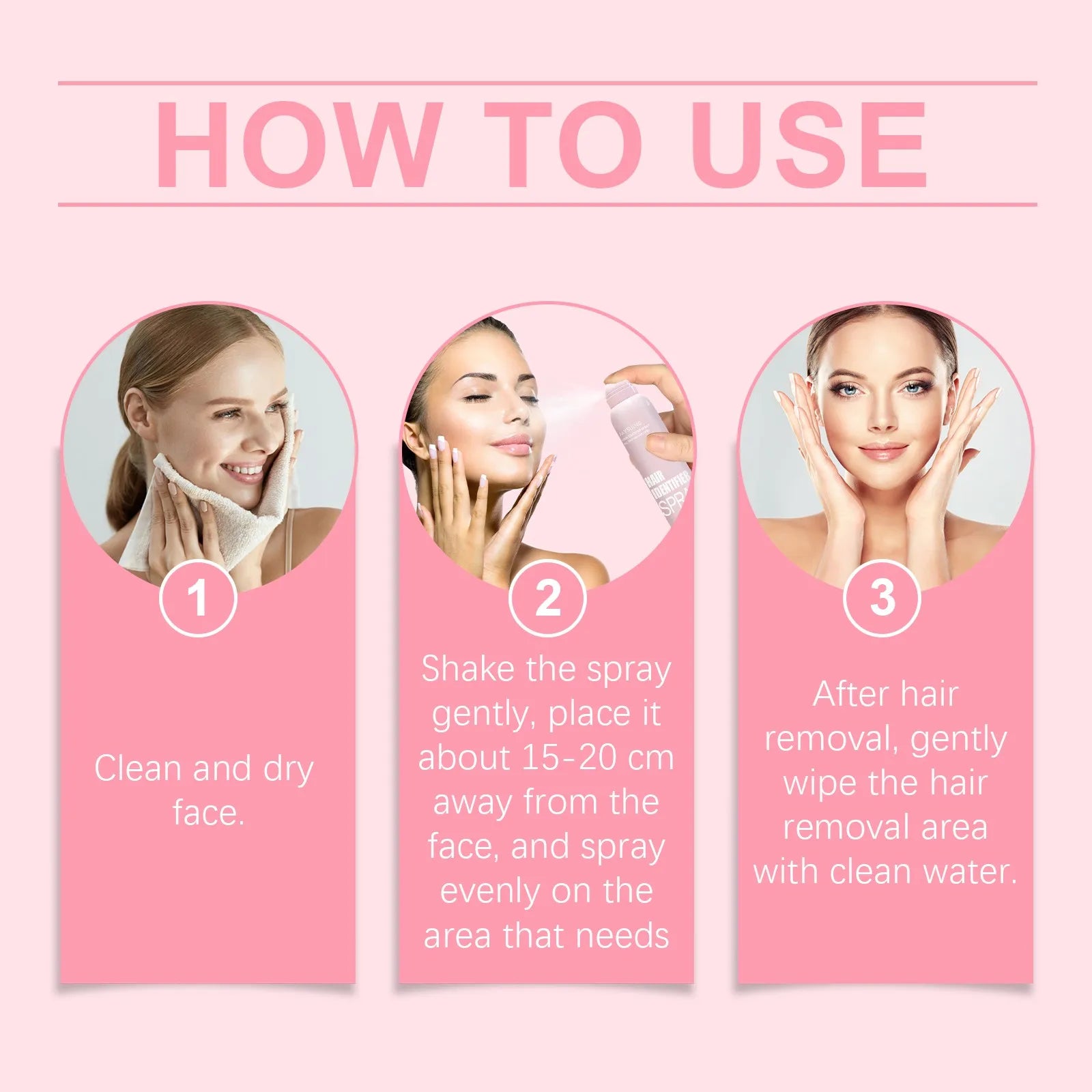 1/2/3 PCS Hair Identifier Spray For Face,to Show Facial Hair