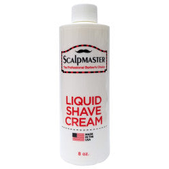 Scalpmaster Liquid Shave Cream 8oz bottle for professional lather machines