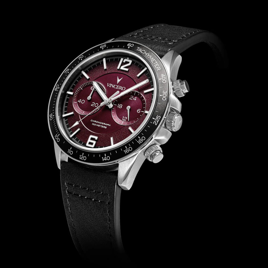 The Apex Scarlet Iron Watch - 42mm Precision Timepiece