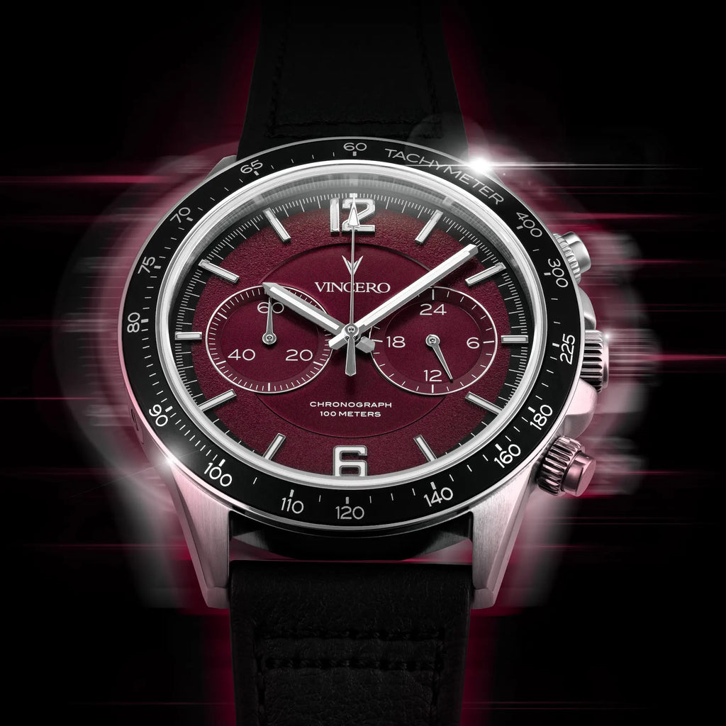 The Apex Scarlet Iron Watch - 42mm Precision Timepiece