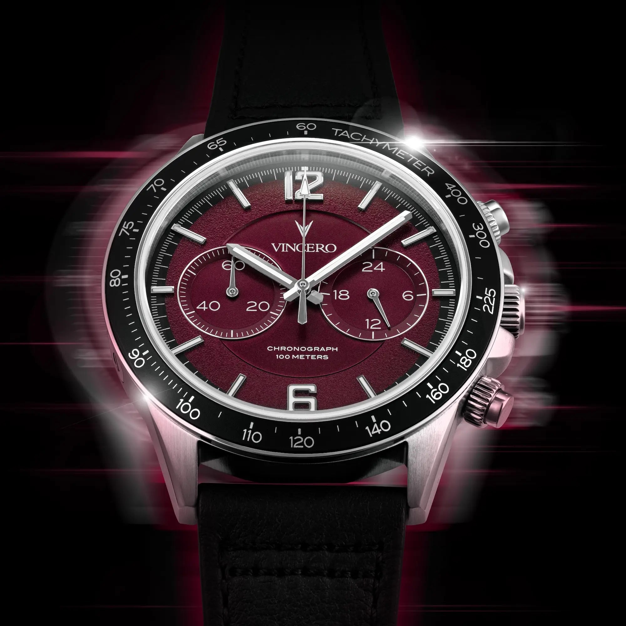 The Apex Scarlet Iron Watch - 42mm Precision Timepiece