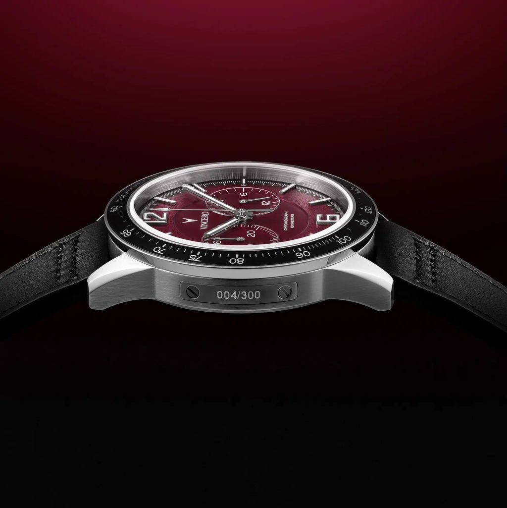 The Apex Scarlet Iron Watch - 42mm Precision Timepiece