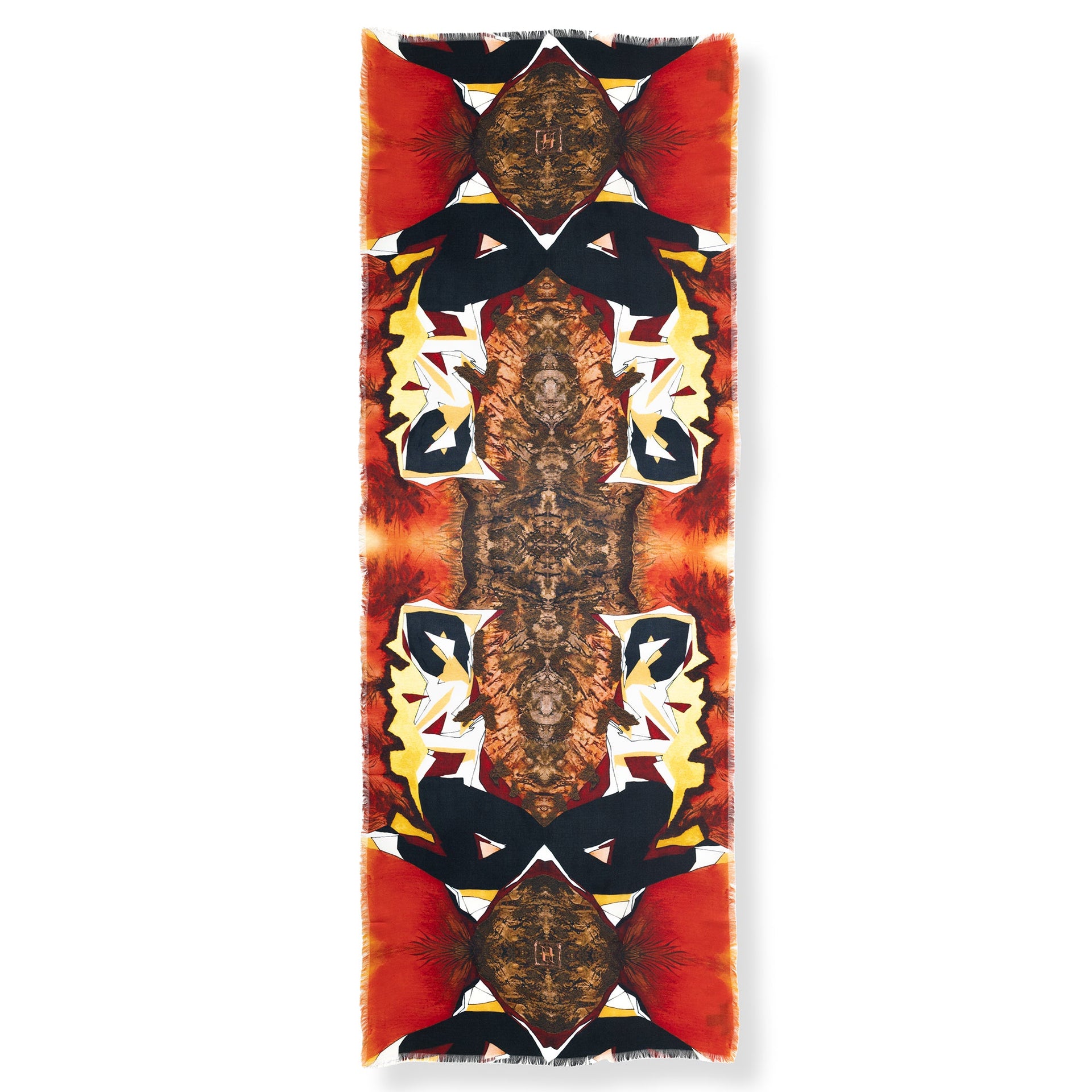 Women's Rectangle Scarf with Abstract Art