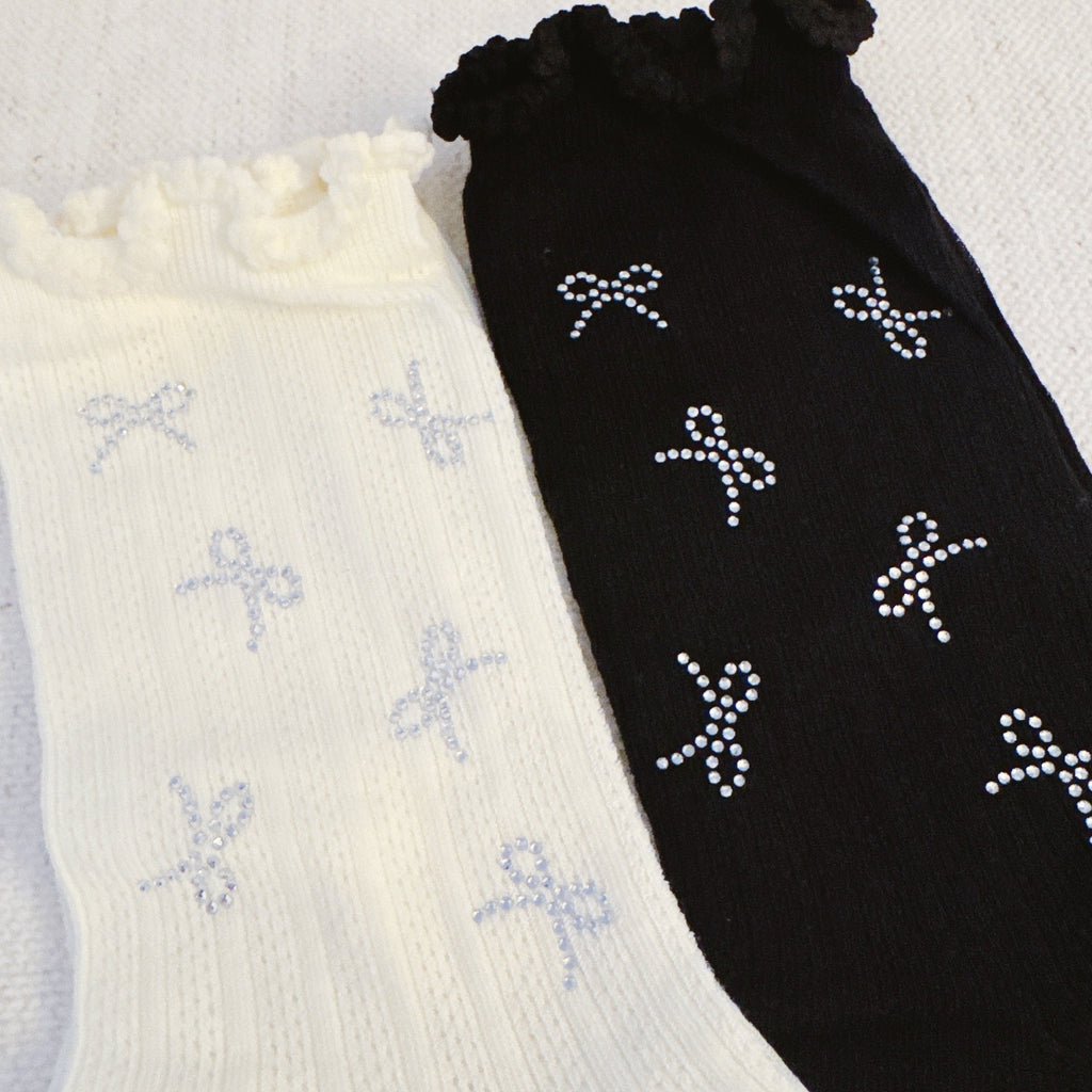 Scattered Bows Socks Set Of 2