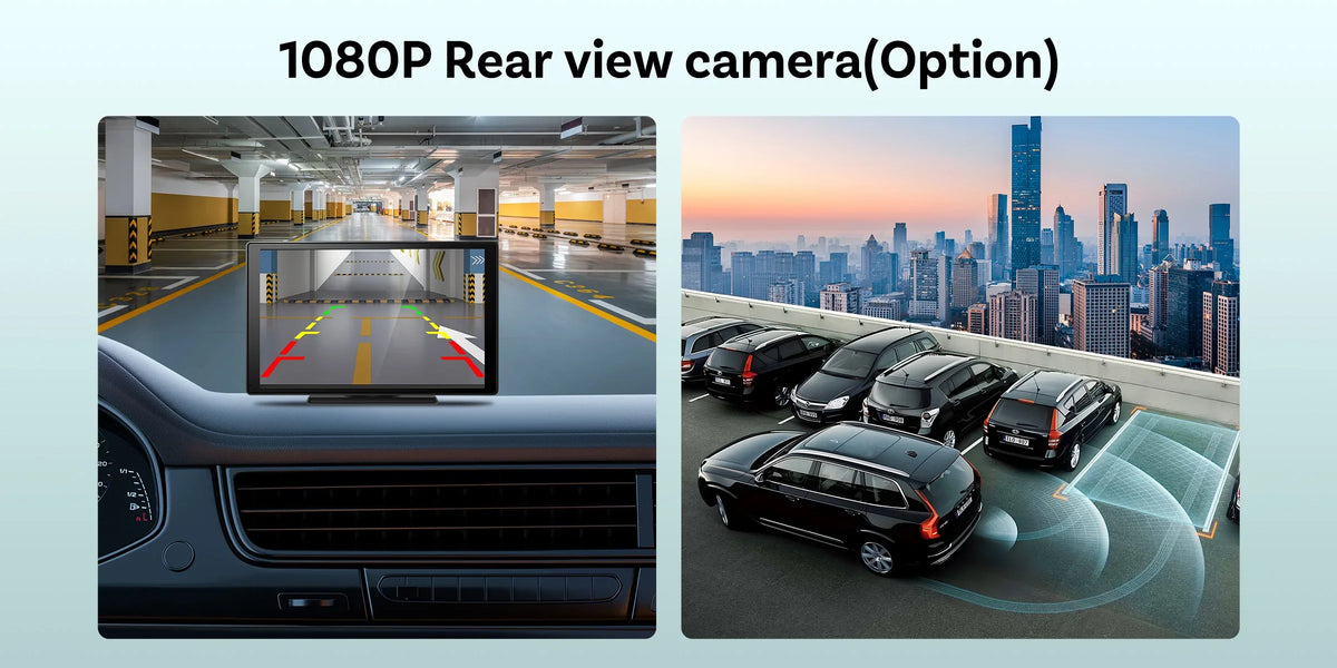 9 Inch Portable Wireless CarPlay Screen, Apple CarPlay and Android Auto Touch Display