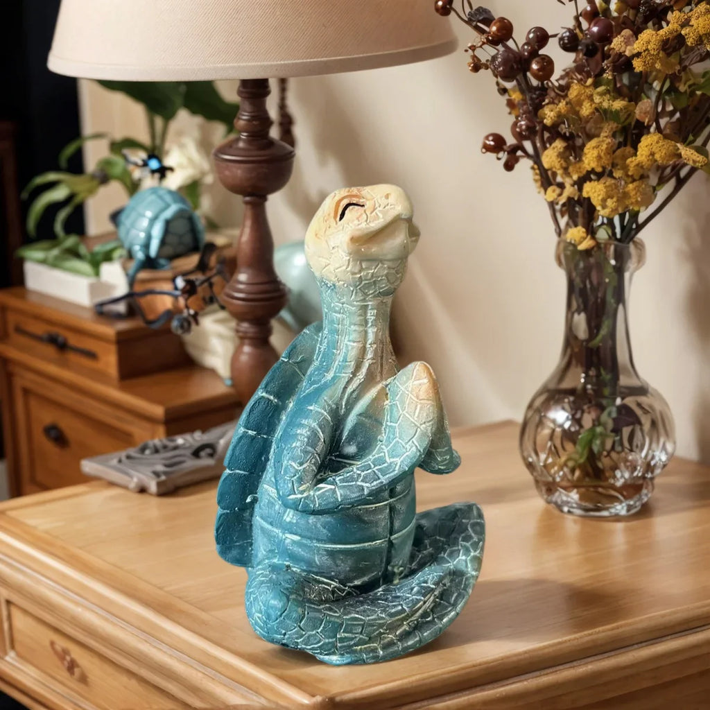 Meditation Turtle Zen Resin Sculpture for Home and Garden Decor - Image 6
