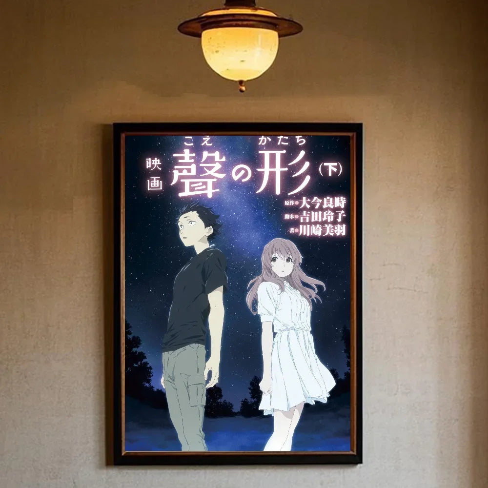 A Silent Voice Movie Poster HD art sticky wall waterproof home living room bedroom bar aesthetic decoration