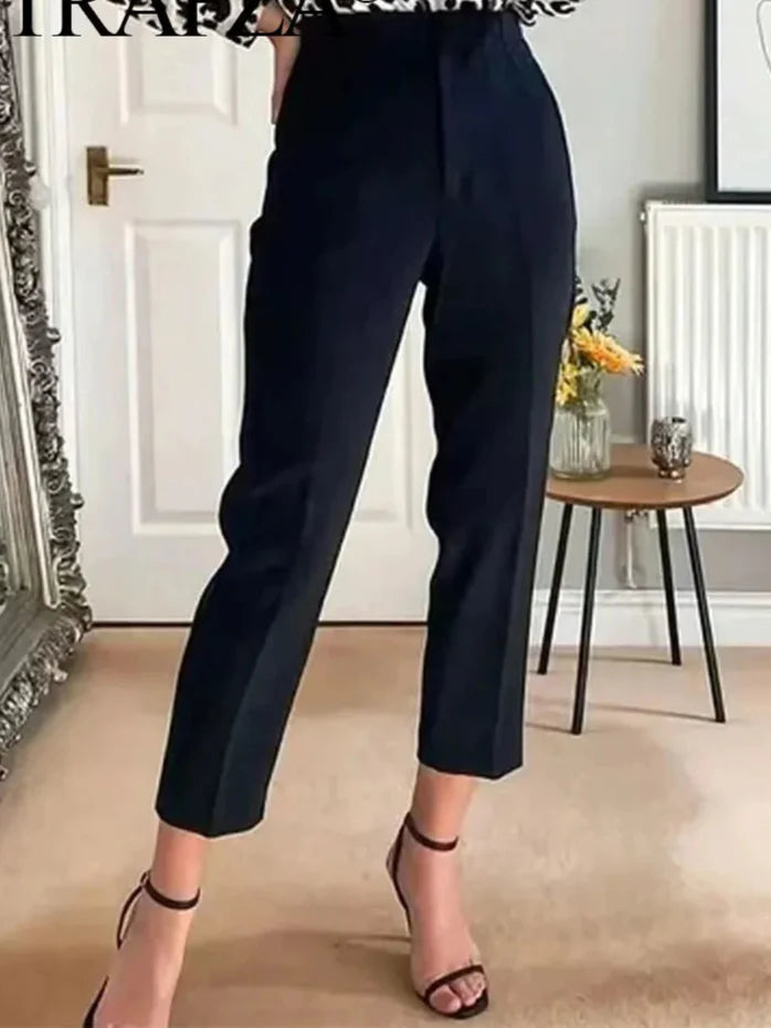 Women’s High Waist Slim Trousers Office Casual Pants - Image 5