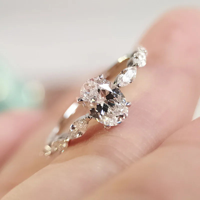 925 Sterling Silver Dainty Women Rings Small AAA Cubic Zircon Delicate Proposal Ring for Lover High Quality Wedding Jewelry