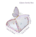 Pink Butterfly Candy Gifts Box Happy Birthday Party Decor Kids Girl Butterfly Wedding Birthday Party Supplies Baby Shower Decor