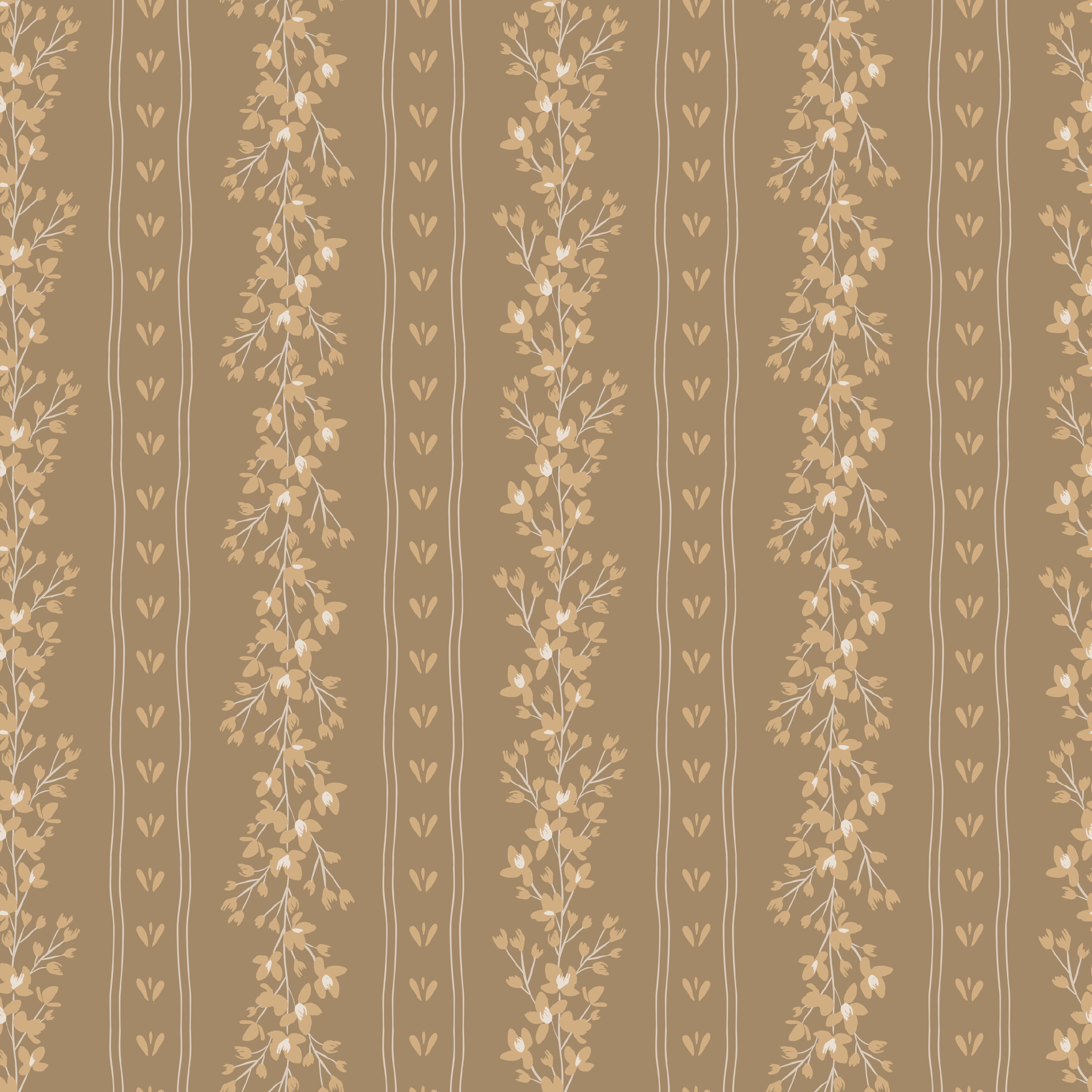 Scottie Wallpaper – Modern Farmhouse Brown, Tan, Pink & White