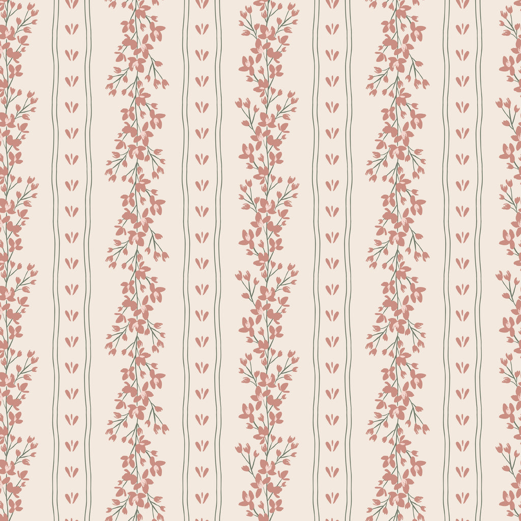 Scottie Wallpaper – Modern Farmhouse Brown, Tan, Pink & White
