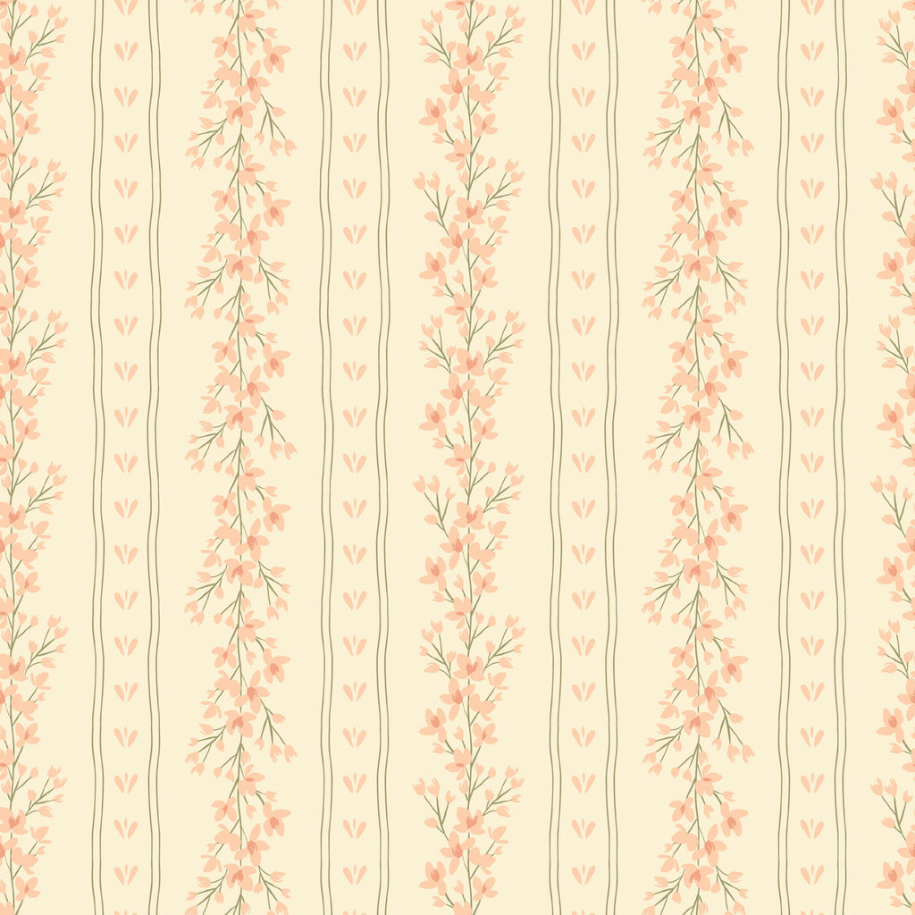 Scottie Wallpaper – Modern Farmhouse Brown, Tan, Pink & White