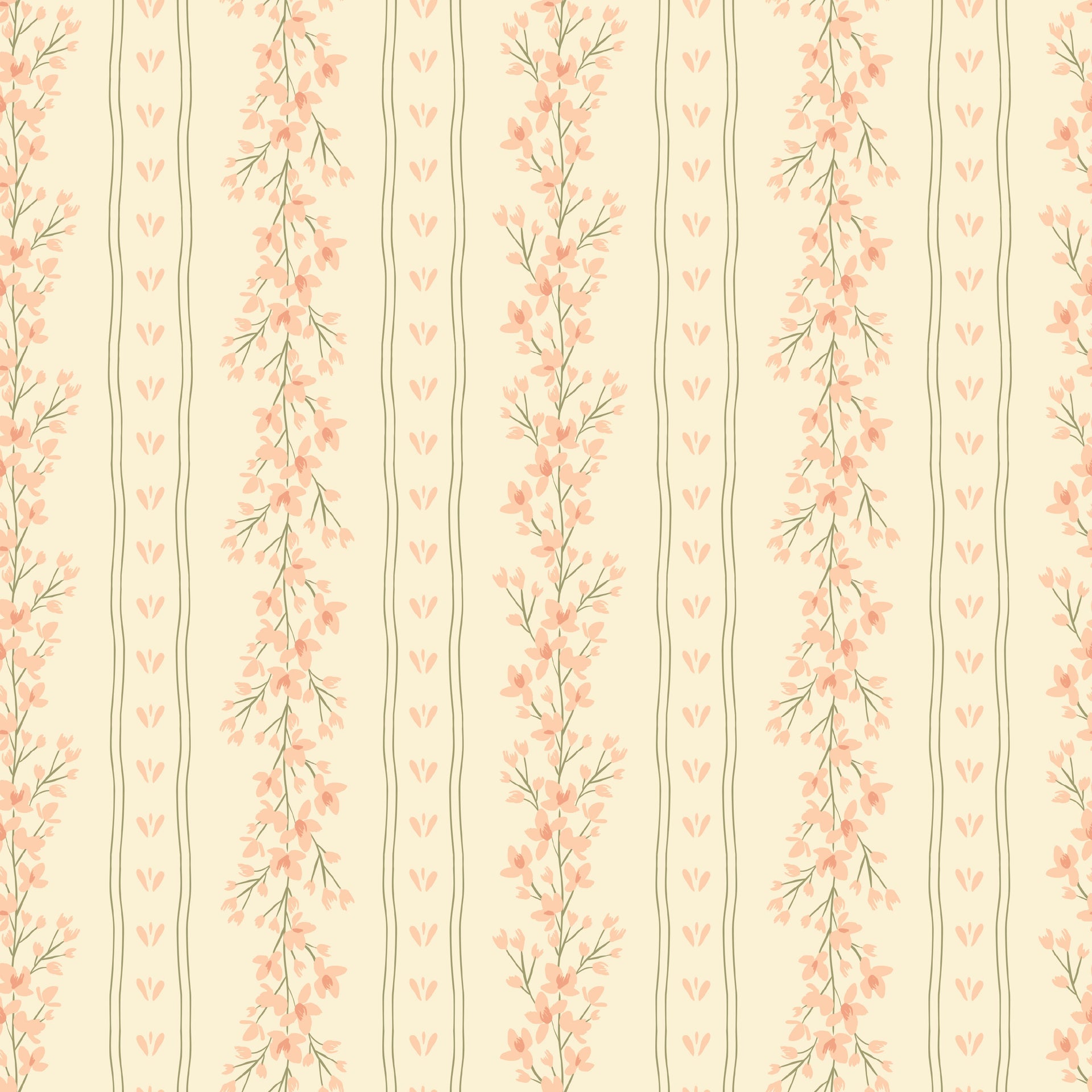 Scottie Wallpaper – Modern Farmhouse Brown, Tan, Pink & White