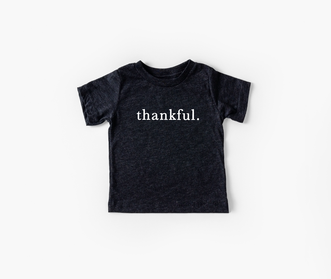 Toddler Thankful. Graphic Tee - Modern Minimalist Style