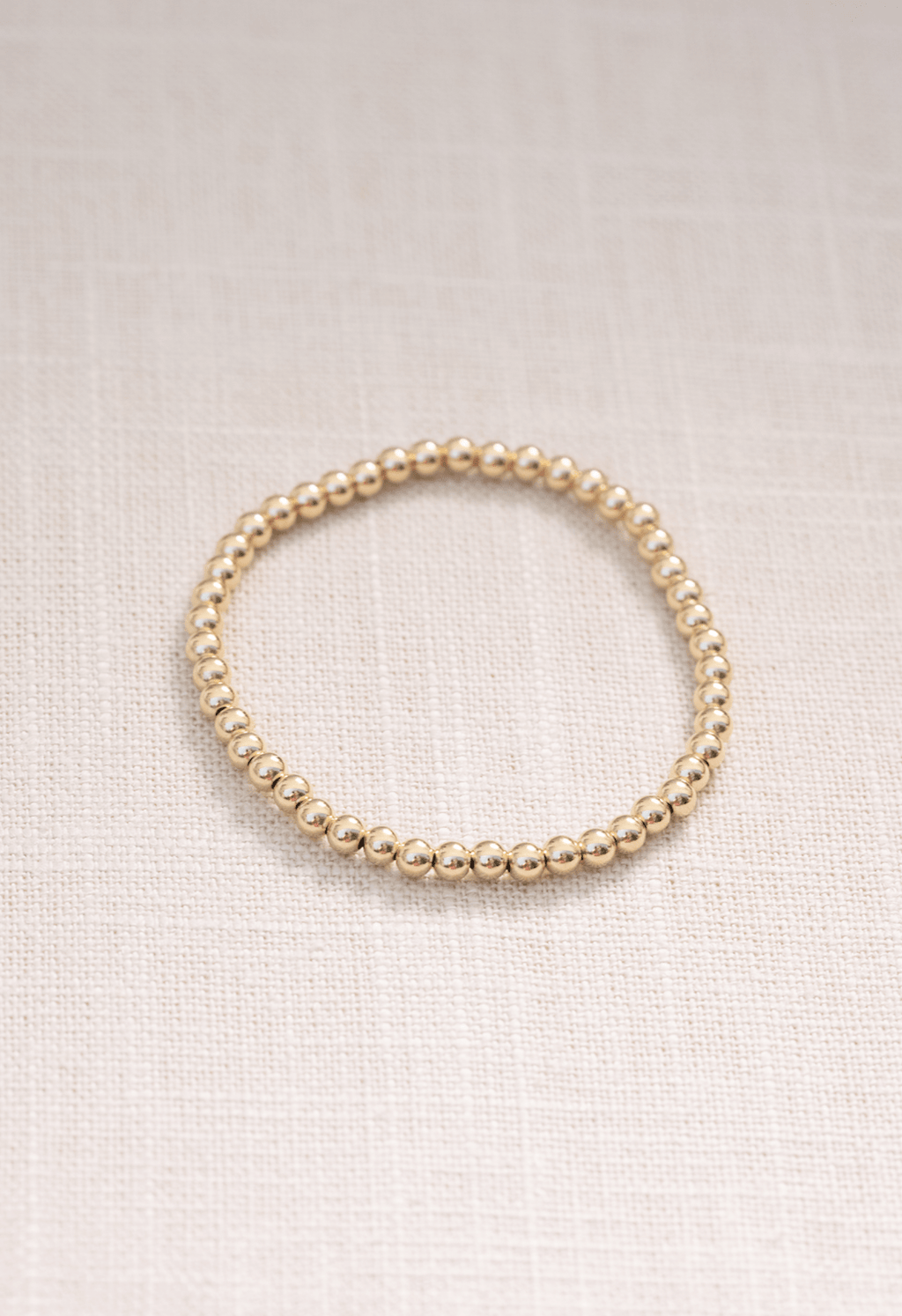 4mm gold ball bracelet