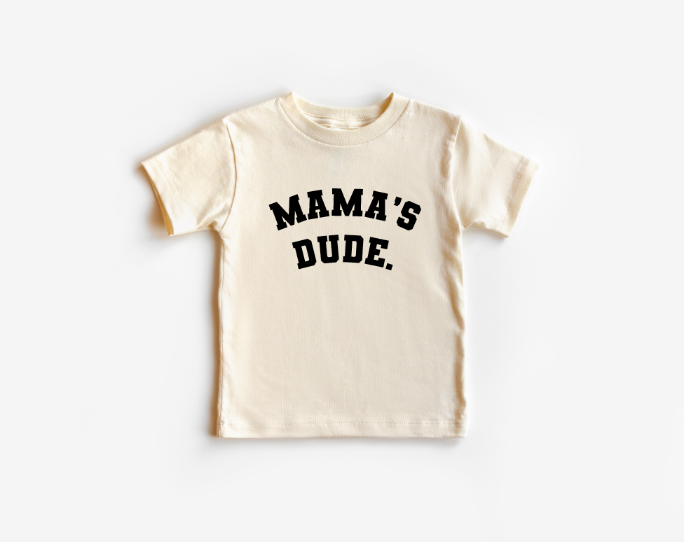 Mama's Dude Collegiate Unisex Crew Neck Cotton Tee